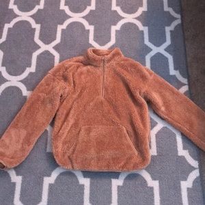teddy bear quarter zip from forever 21